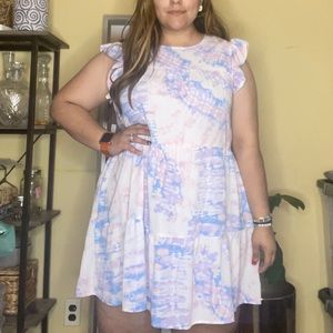 “Sweet Storm” Smock Dress - 3X